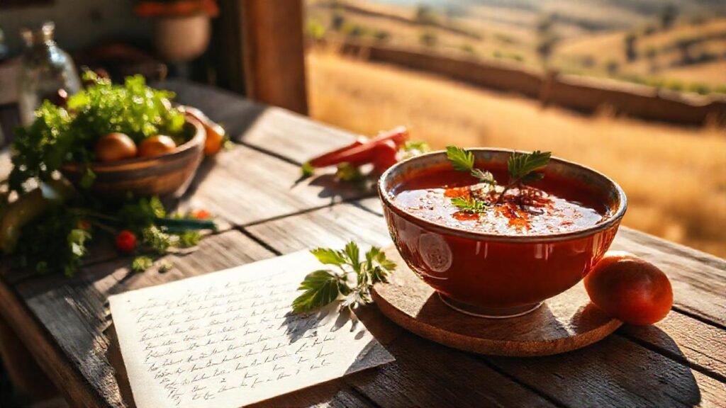 España rural: gazpacho fresco y soleado