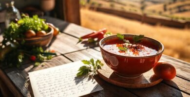 España rural: gazpacho fresco y soleado