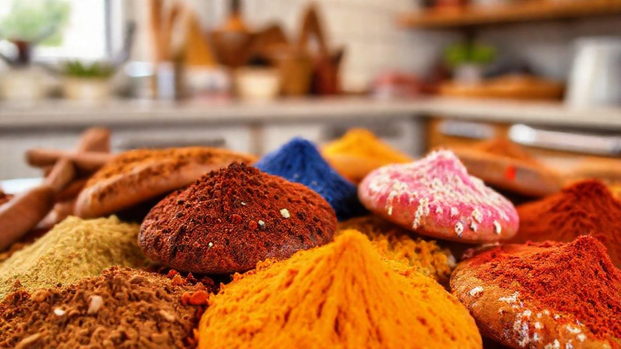 Galletas especiadas y coloridas, deliciosamente atractivas