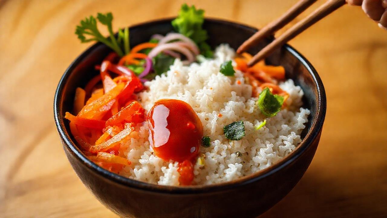 Un bento coreano apetitoso y vibrante