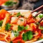 Ensalada de mariscos asiática