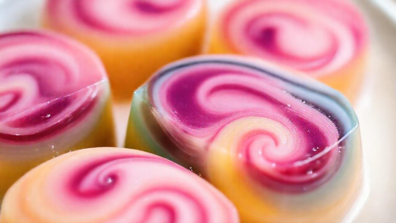 Postres asiáticos crean texturas y colores vibrantes