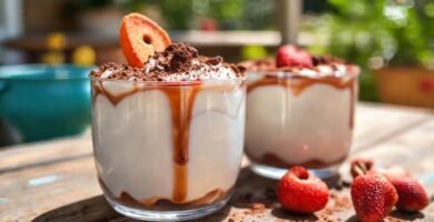 Yogur con cacao: dulce y simple