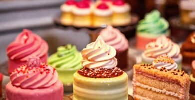Postre elegante y apetitoso en primer plano