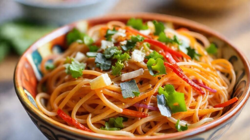 Ensalada de fideos asiáticos