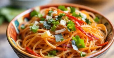 Ensalada de fideos asiáticos