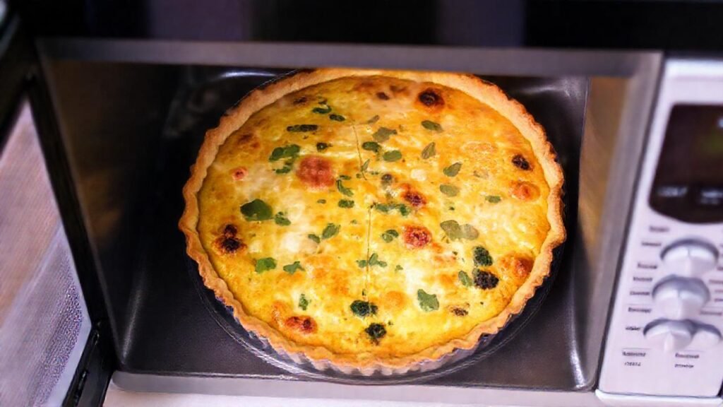 Un quiche sencillo y brillante se calienta rápidamente