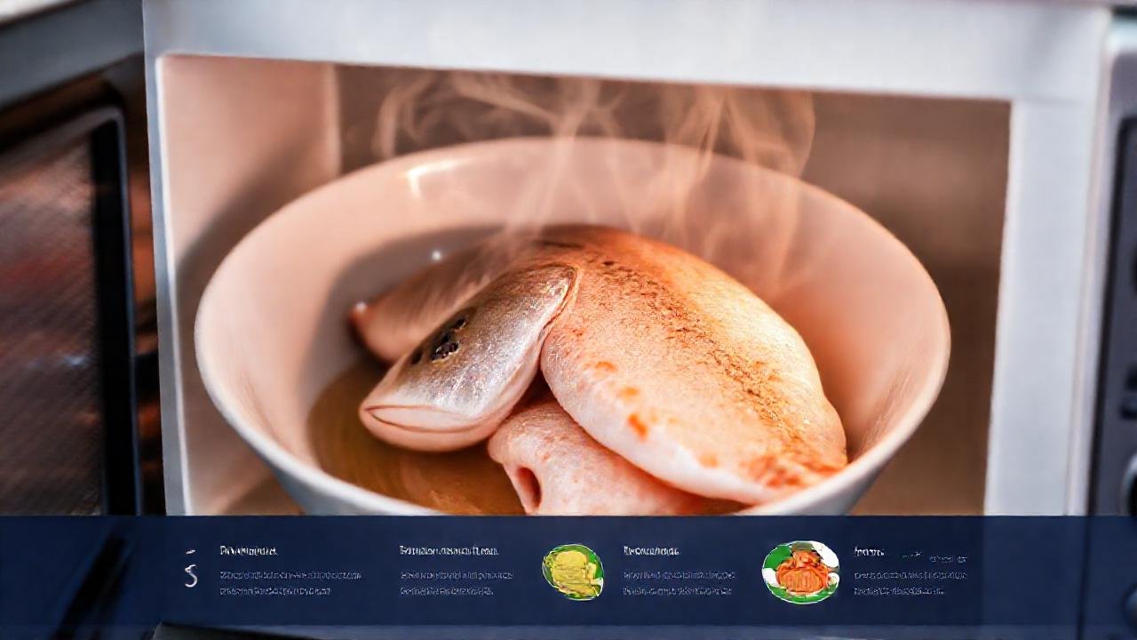 Pescado fresco se cocina en microondas