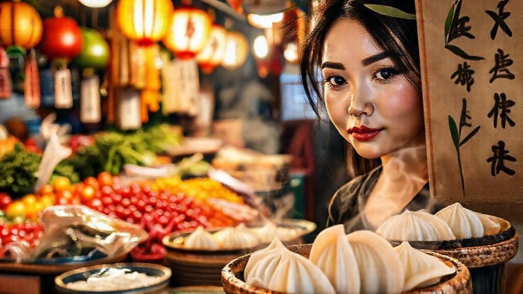 Mercado asiático: colores vibrantes y frescura