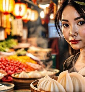 Mercado asiático: colores vibrantes y frescura