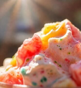 Un helado brillante y delicioso