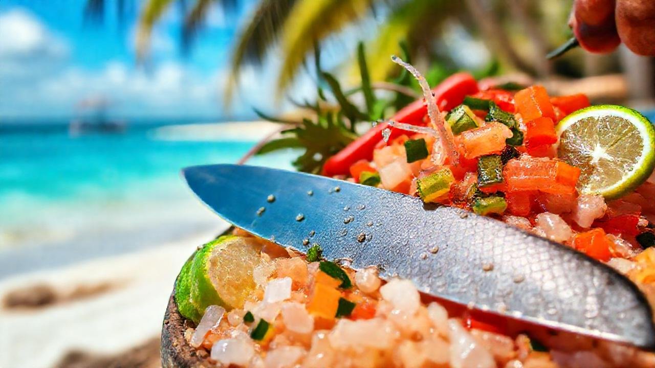 Ceviche peruano: corte, color y sabor