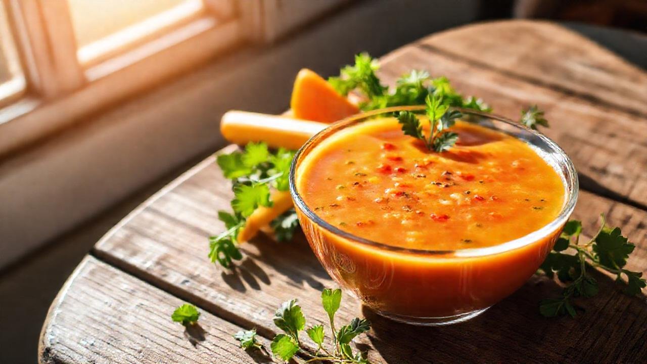 Comida saludable, fresca y acogedora brilla