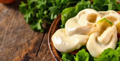 Una mesa rústica exhibe una ensalada apetitosa