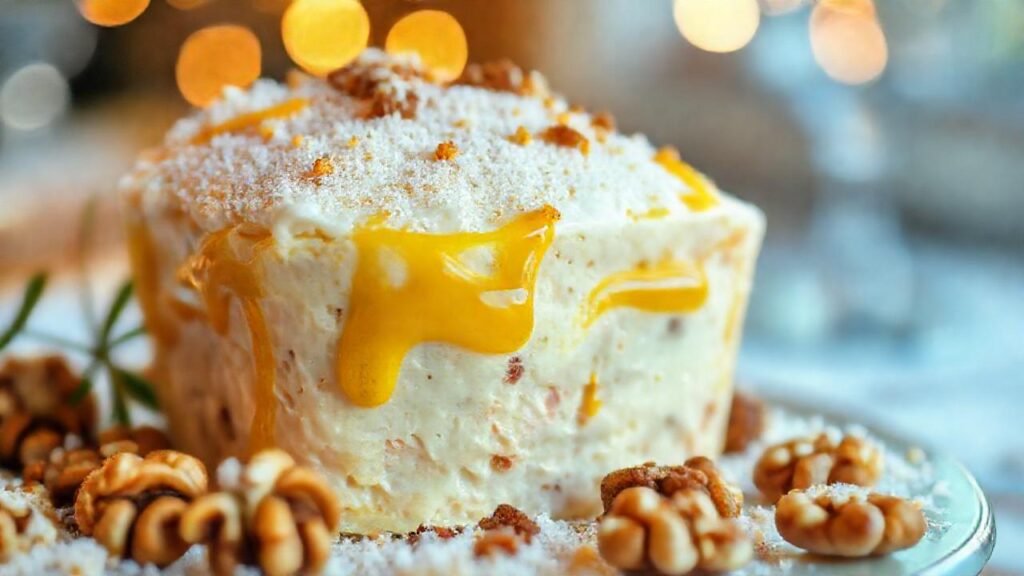 Un postre helado de nueces delicioso