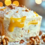 Un postre helado de nueces delicioso