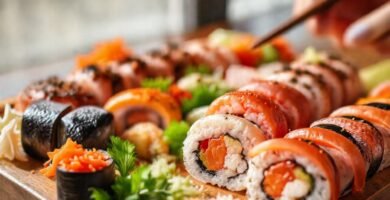 Sushi tradicional: color