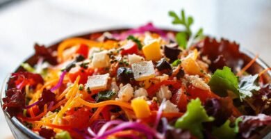Ensalada vibrante y colorida seduce visualmente