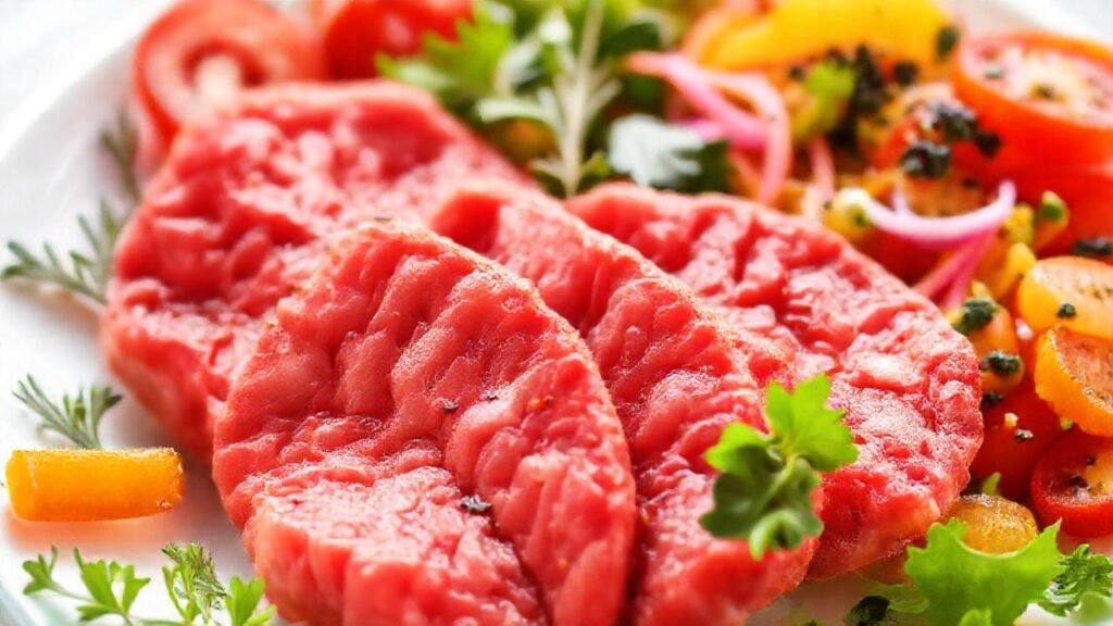 Un plato de carne fresca apesta