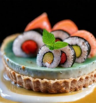 Sushi frío: elegancia visual y refrescante