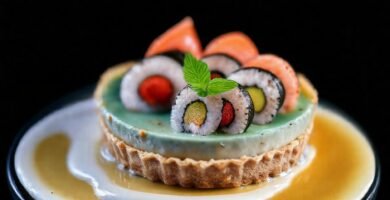 Sushi frío: elegancia visual y refrescante