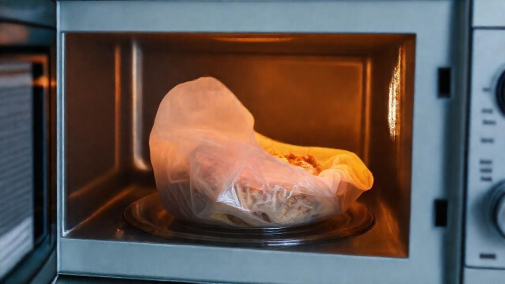 Cocina al microondas con bagazo apetitoso