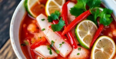 Ceviche picante: color