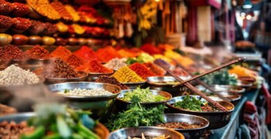 Mercado asiático: aromas y colores vibrantes