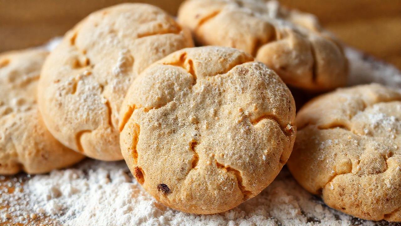 Galletas asiáticas con textura y luz cálida