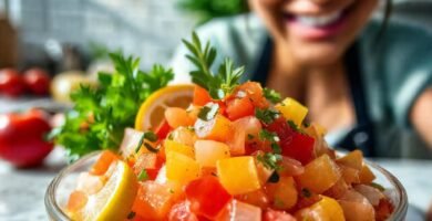 Ceviche fresco y vibrante