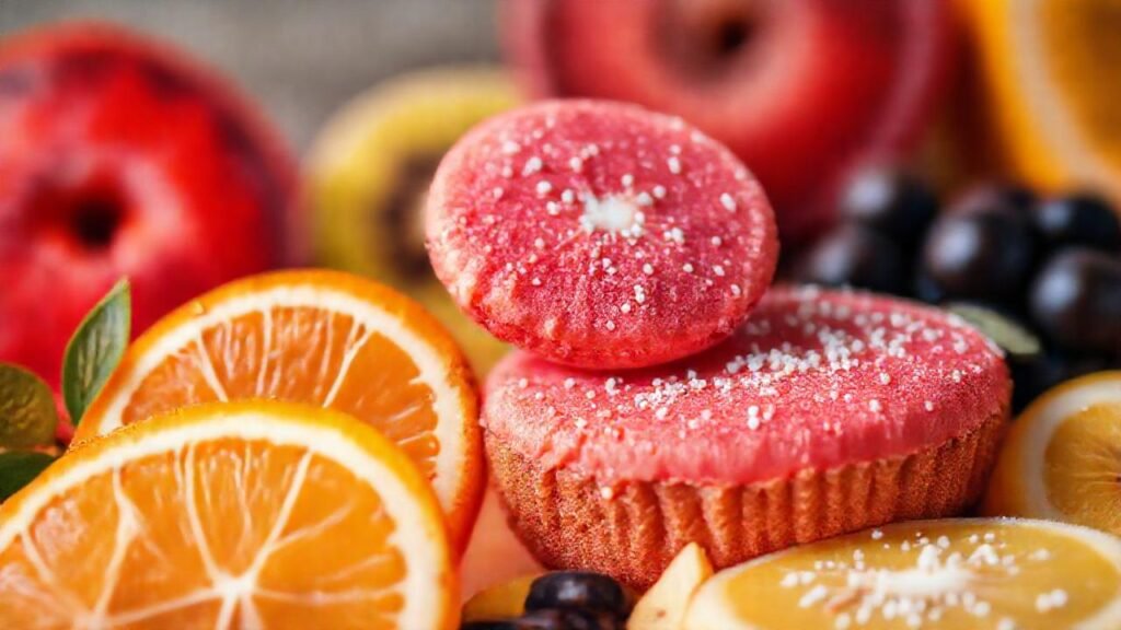 Frutas vibrantes ofrecen postres saludables y atractivos