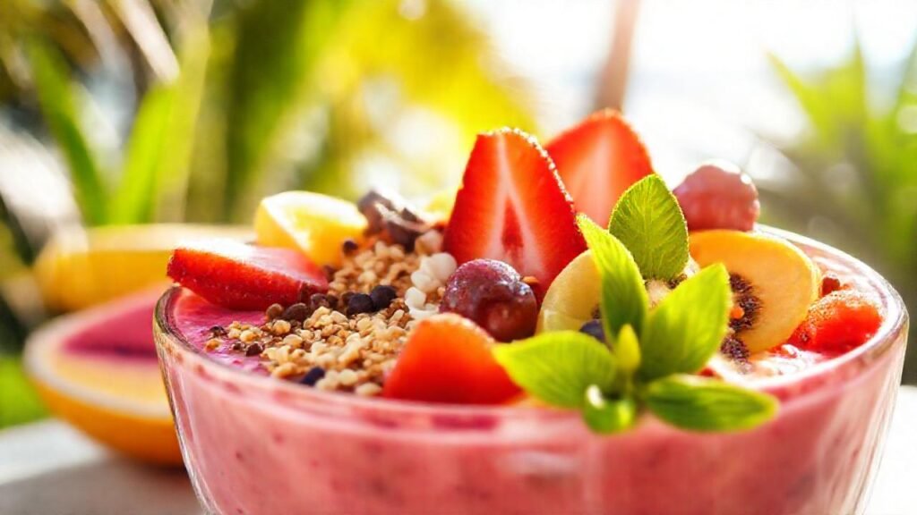 Batido colorido y saludable