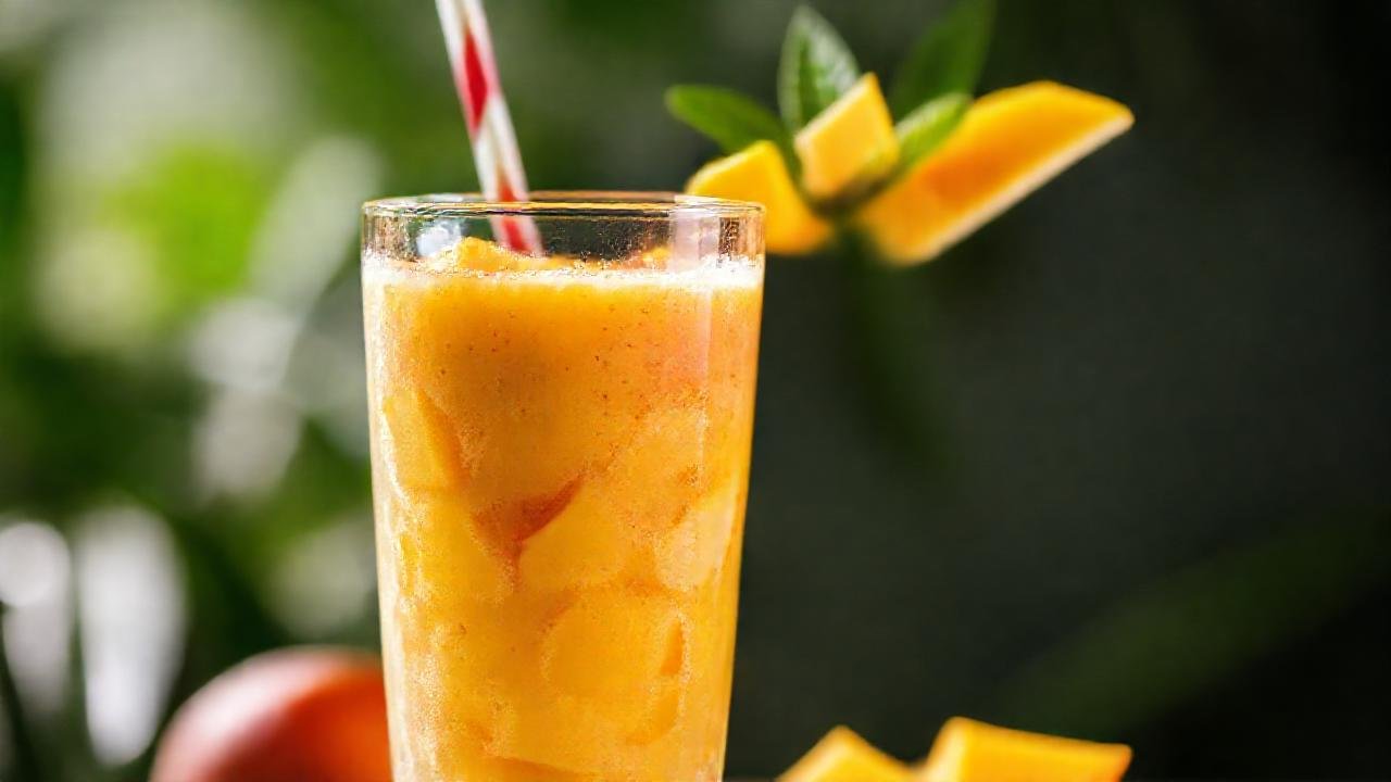 Un batido tropical vibrante y elegante
