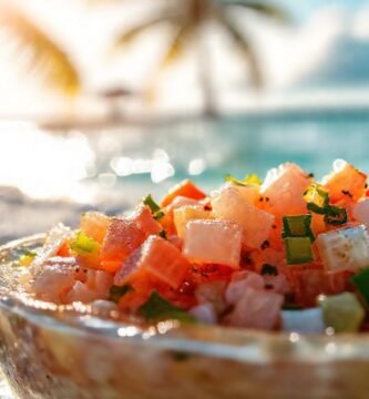 Ceviche tropical: color