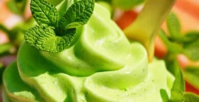 Helado de té verde: refrescante y vibrante