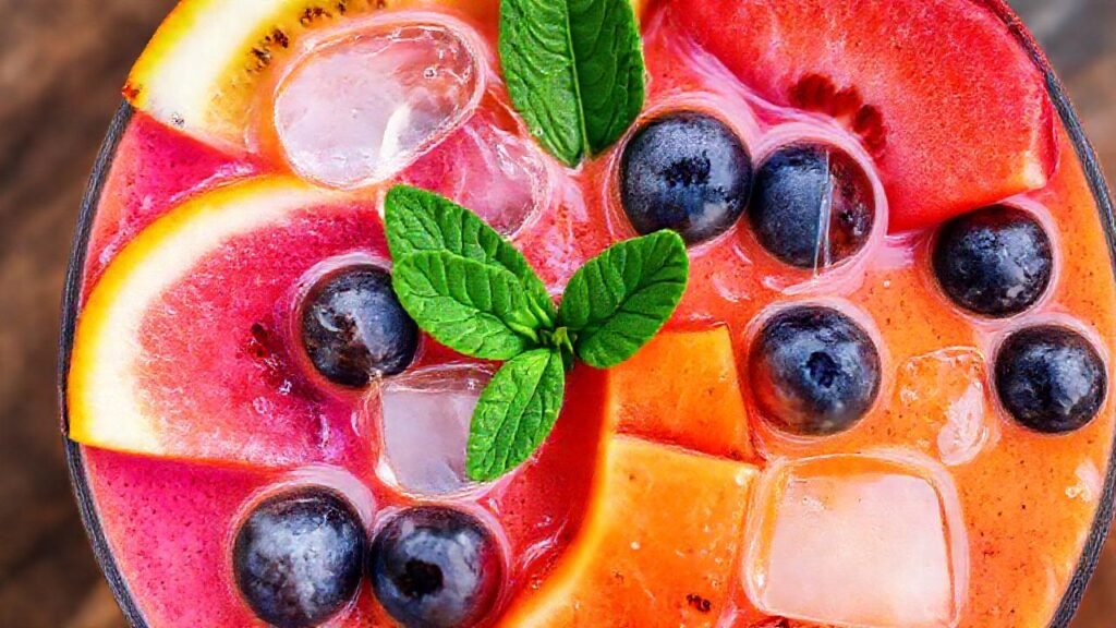 Batido tropical vibrante y refrescante