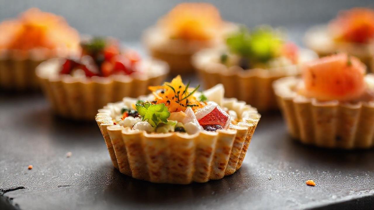 Sushi colorido, fotografía apetecible y minimalista